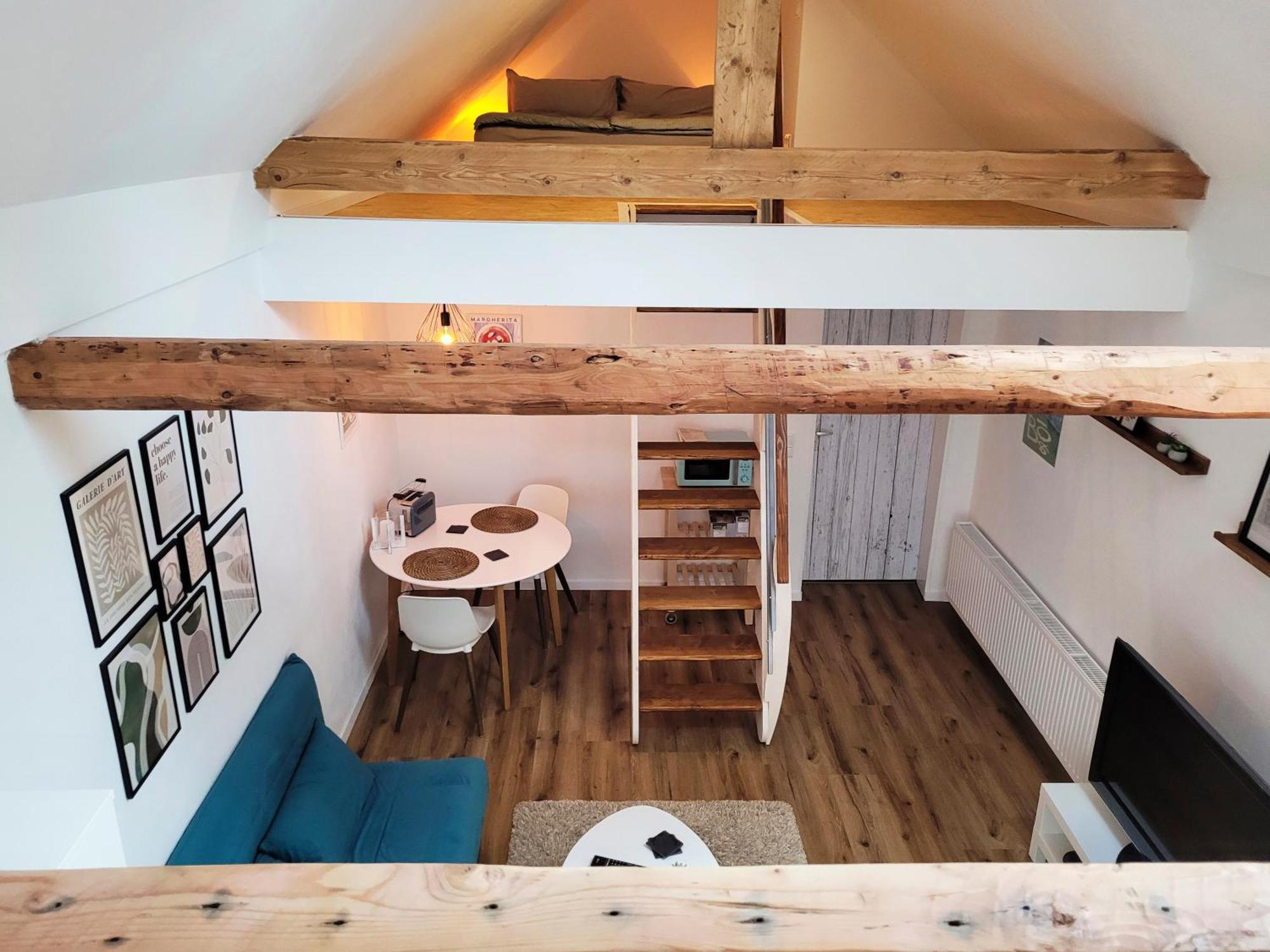 Modernes 1-Zimmer-Apartment Mit Galerie-Schlafkoje Im Skandinavischen Stil Ostenfeld  Bagian luar foto