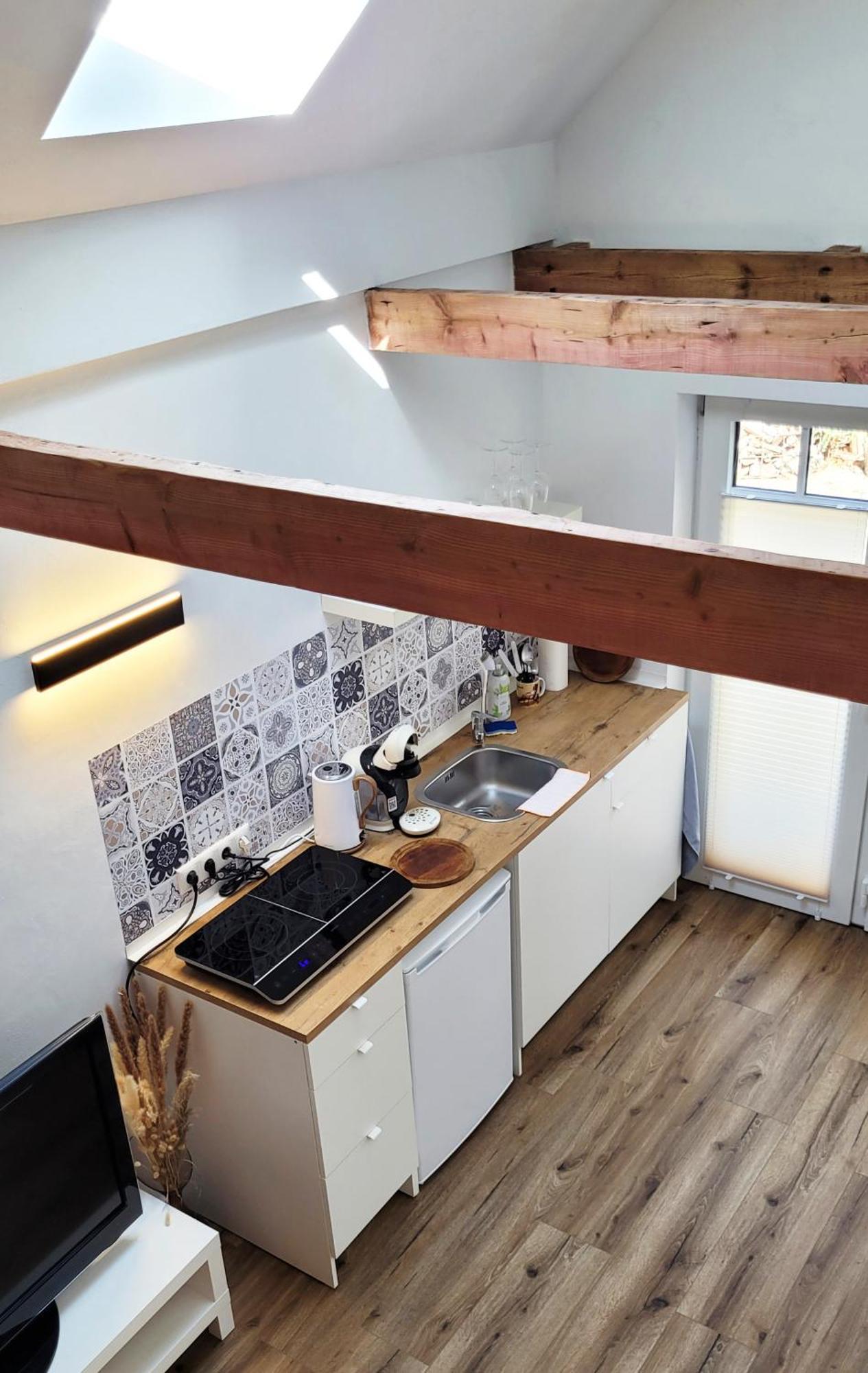 Modernes 1-Zimmer-Apartment Mit Galerie-Schlafkoje Im Skandinavischen Stil Ostenfeld  Bagian luar foto