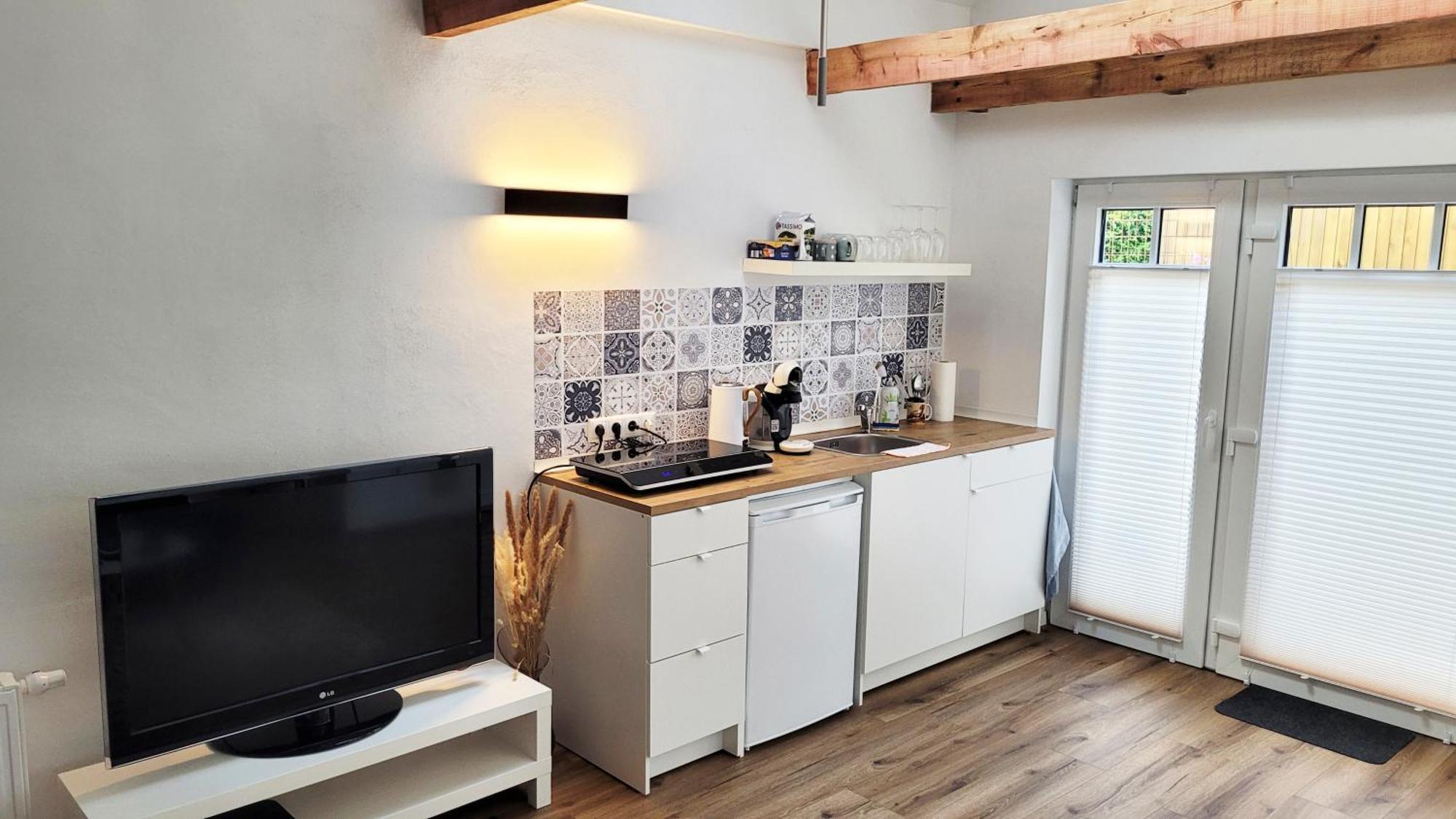 Modernes 1-Zimmer-Apartment Mit Galerie-Schlafkoje Im Skandinavischen Stil Ostenfeld  Bagian luar foto