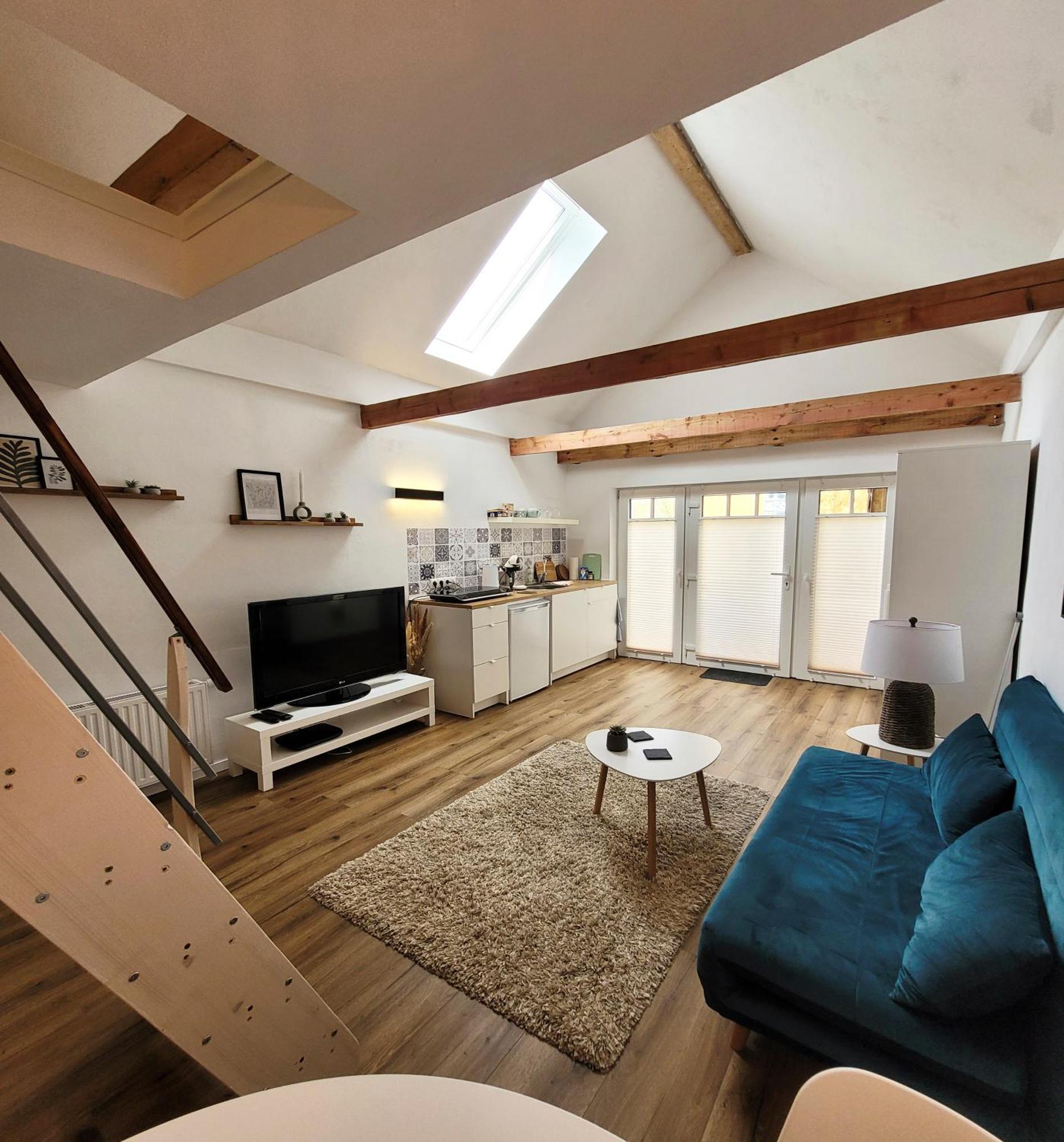 Modernes 1-Zimmer-Apartment Mit Galerie-Schlafkoje Im Skandinavischen Stil Ostenfeld  Bagian luar foto