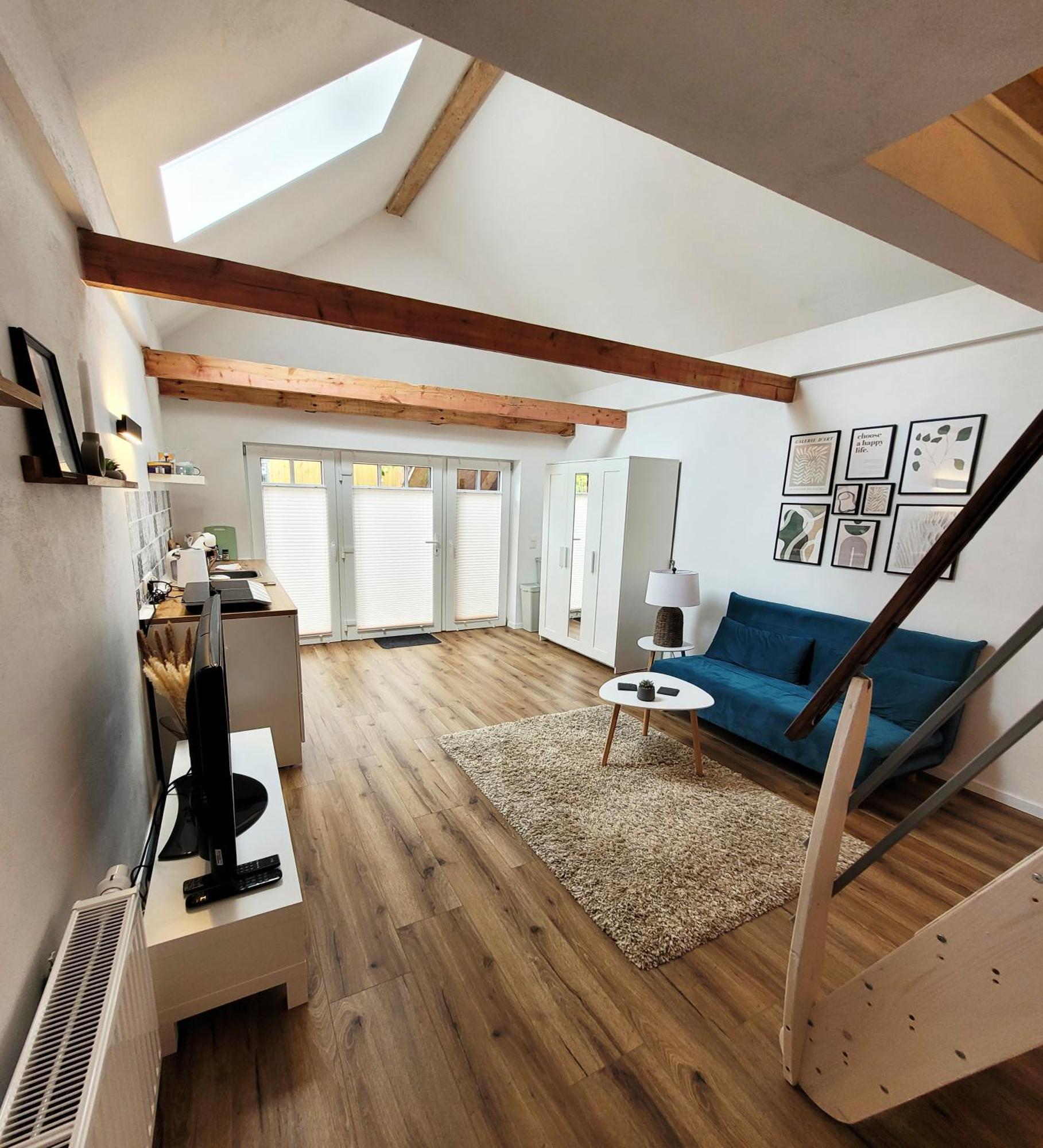 Modernes 1-Zimmer-Apartment Mit Galerie-Schlafkoje Im Skandinavischen Stil Ostenfeld  Bagian luar foto